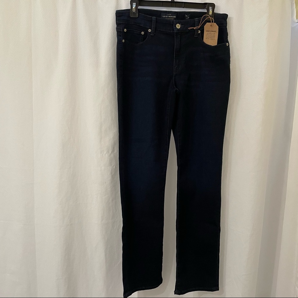 Lucky Brand Denim Jeans Sweet Straight 10/30 Regular Dark Wash NWT
